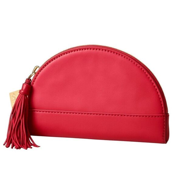 Anthropologie x Anna Harlow Russo Embroidered Monogram Initial Clutch Red - Picture 2 of 3